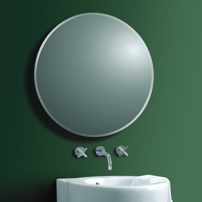 Round Bathroom Wall Mirror Modern Stylish With Bevel Plain 
