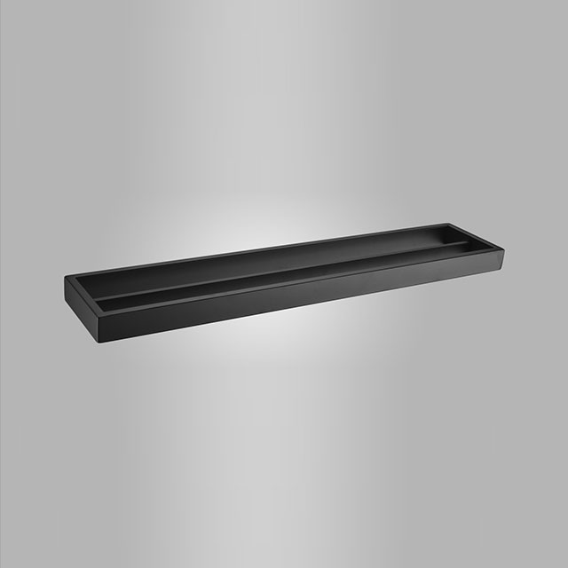 Black Finish Double SUS 304 Stainless Steel Bathroom Towel Bar Rack