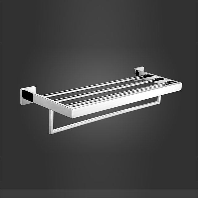 China Manufacture Wall Mounted SUS 304 Stainless Steel Bath Towel Rack 