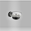  Black Soap Dish for Shower Glass Soap Holder Saver Wall Mounted Stainless Steel Sponge Holder for Bathroom & Kitchen Chrome